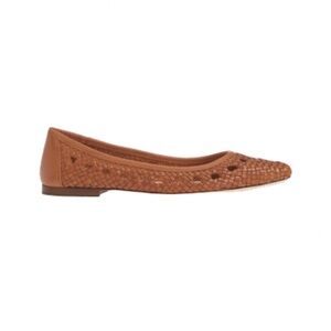 Loeffler Randall Maura brown leather woven flats US 9.5